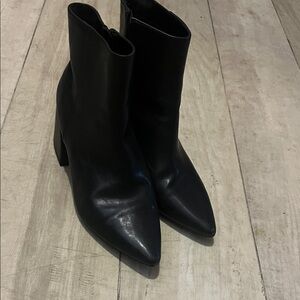 Madden Girl Sleek Black Ankle Booties